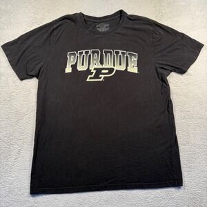 Purdue‎ Boilermakers T Shirt Mens Size Large Black College Graphic Tee